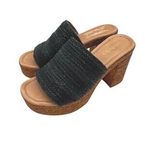 Seychelles “Applause” Block Heel Women’s Platform Sandals SZ 7 Black EUC